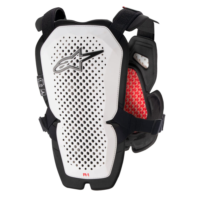 Alpinestars A-1 Pro Chest Protection (White Black Red, Medium/Large)