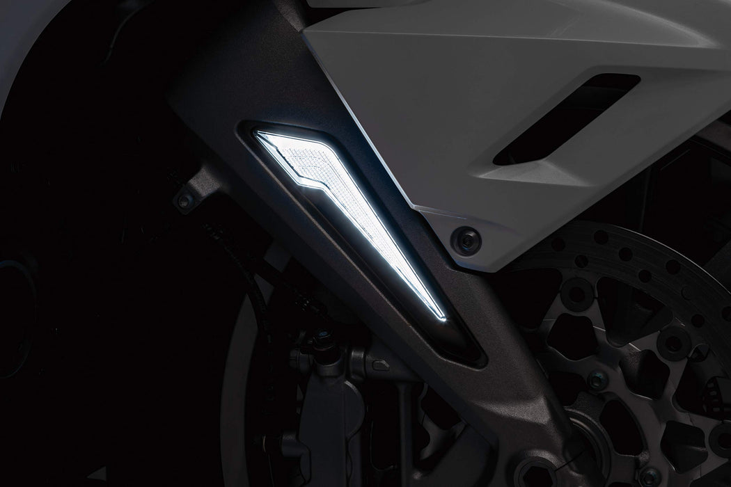 Kuryakyn 3253 Motorcycle Lighting Accessory: Omni LED Running Light/Turn Signal Fork Inserts for Honda Gold Wing 2018-20, 1 Pair, Satin Black