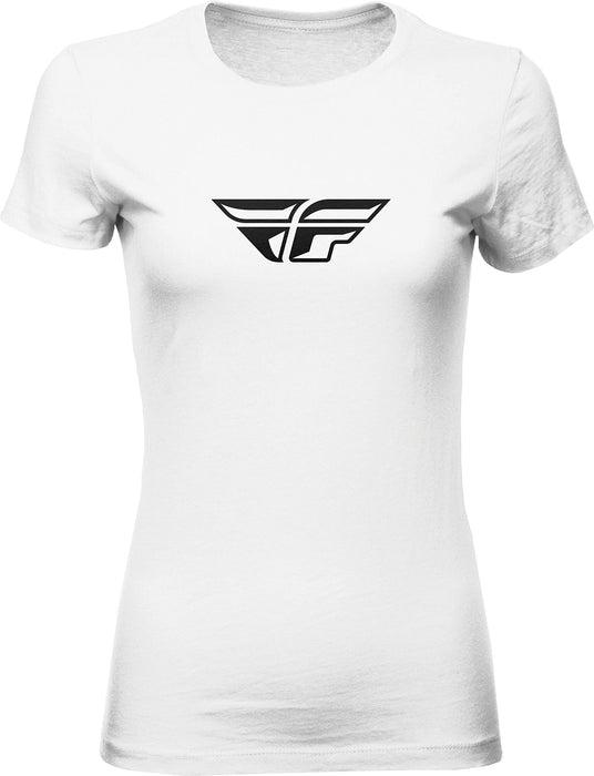 Fly Racing Women's F-Wing T-Shirt (Small) (White)