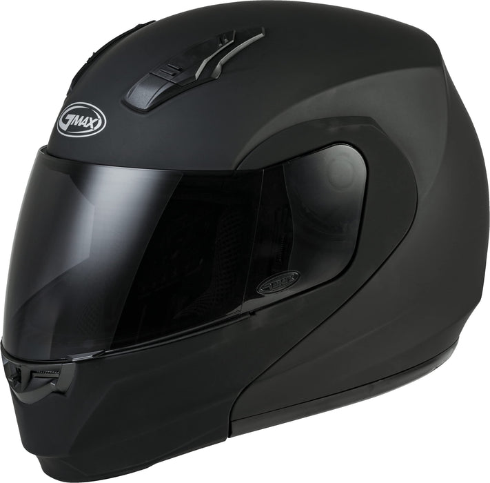 GMAX MD-04, DOT Approved Modular Helmet for Motorcycles, Scooters, Spyders, Mopeds and more (MATTE BLACK)