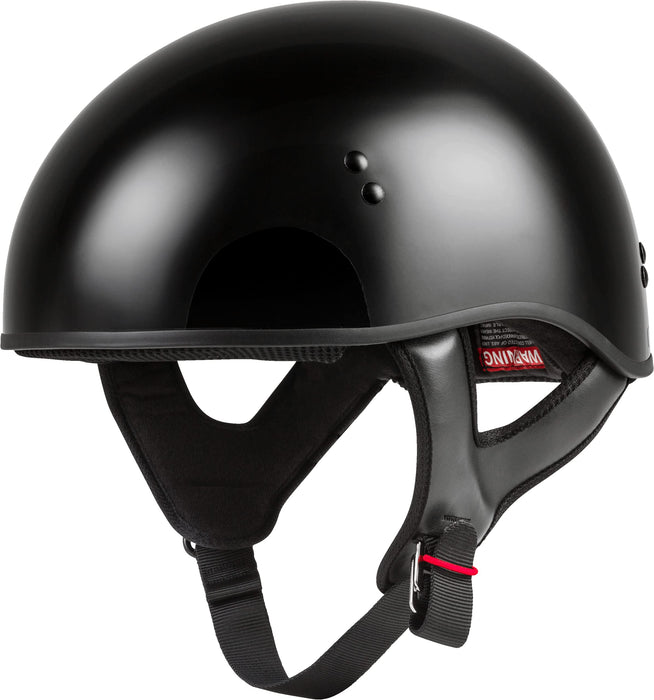 GMAX HH-45 Half-Helmet, DOT Approved for Motorcycle, Moped, Scooter and More (Black LG)