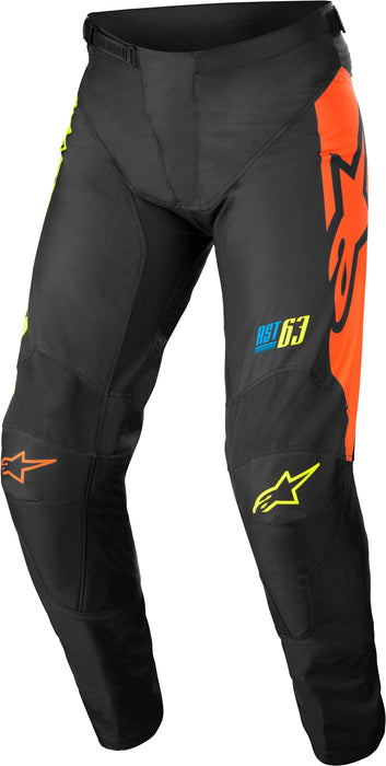 Alpinestars Youth Racer Compass Pants Black/Yellow Fluo/Coral Sz 28 482-975728