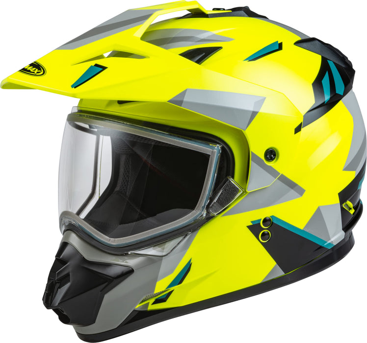 Gmax Gm-11S Ripcord Adventure Snow Helmet Hi-Vis/Grey/Blue Md A2114685