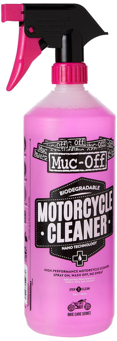 Muc Off 664US Nano-Tech Motorcycle Cleaner, 1 Liter - Fast-Action, Biodegradable Motorbike Cleaning Spray - Safe On All Surfaces and All Types of Motorcycle Pink