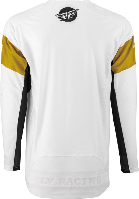 Fly Racing 2023 Adult Evolution DST L.E. Jersey (White/Gold/Black, Small)