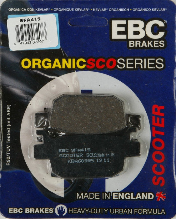 EBC Brakes SFA415 SFA Scooter Organic Disc Brake Pad