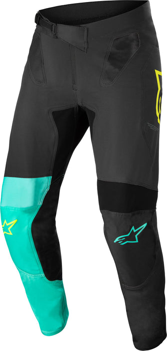 Alpinestars Supertech Blaze Pants Blk/Pastel Grn/Ylw Fluo Sz 30 482-970030