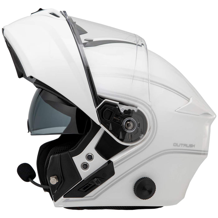 Sena Outrush-Gw0Xl Outrush Flip-Up Bt Helmet Glossy White Xl OUTRUSH-GW0XL