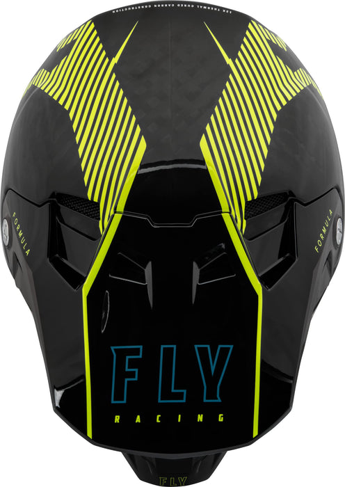 Fly Racing 2023 Adult Formula Carbon Tracer Helmet (Hi-Vis/Black, X-Small)