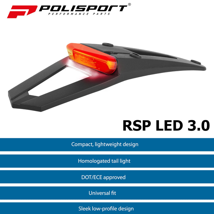 Polisport RSP LED 3.0 Tail Light/Brake Light for Off-Road Bikes and Enduro Bikes