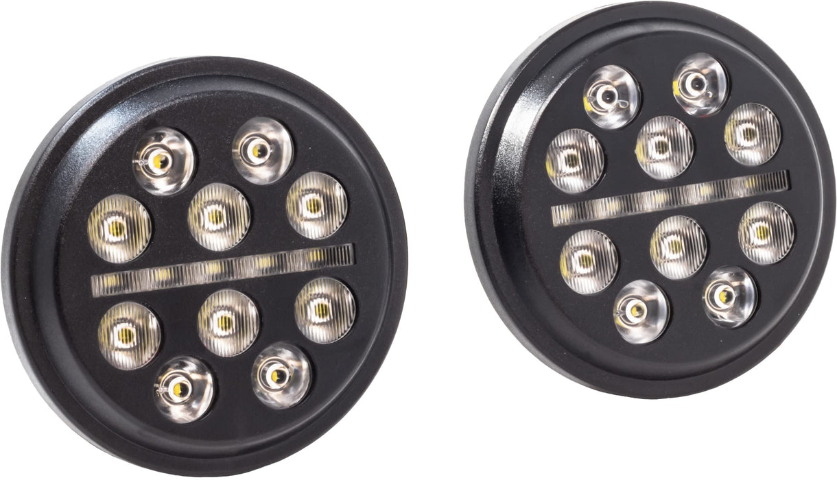 Letric Lighting Co. LLC-LPL-BS 4.5in. Passing Lamp LED Inserts Buck-Shot Style - Black