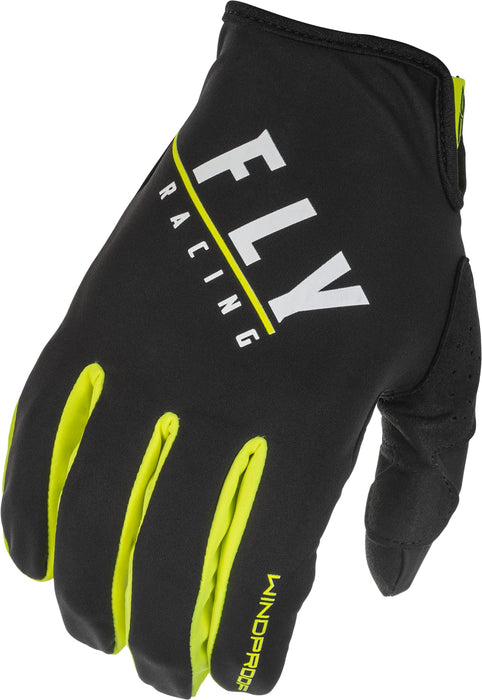 Fly Racing 2022 Adult Windproof Lite Gloves (Black/Hi-Vis, 3X-Large)