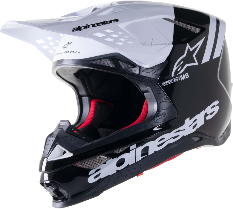 Alpinestars Supertech S-M8 Radium 2 Helmet (Black White Glossy, XX-Large)