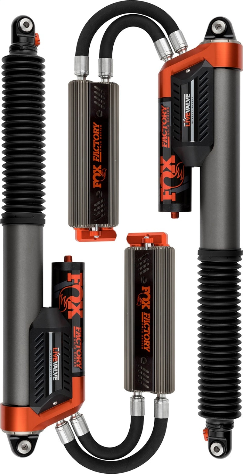 FOX Pair Live Valve Internal Bypass Series P/b External Cooler 12.3" 0-1" Lift, Fits 2019-2030 Ford Raptor Rear 883-09-153