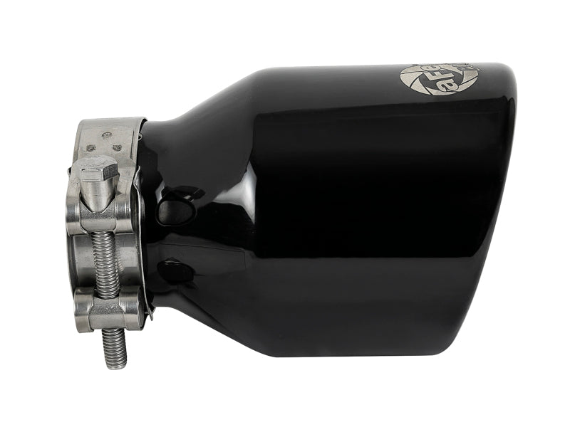 aFe MACH Force-Xp 409 SS Clamp-On Exhaust Tip 2.5in. Inlet / 4in. Outlet / 6in. L Black 49T25404-B06