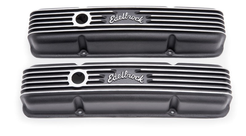 Edelbrock Valve Cover Classic Series Chevrolet 1959-1986 262-400 CI V8 Black 41433