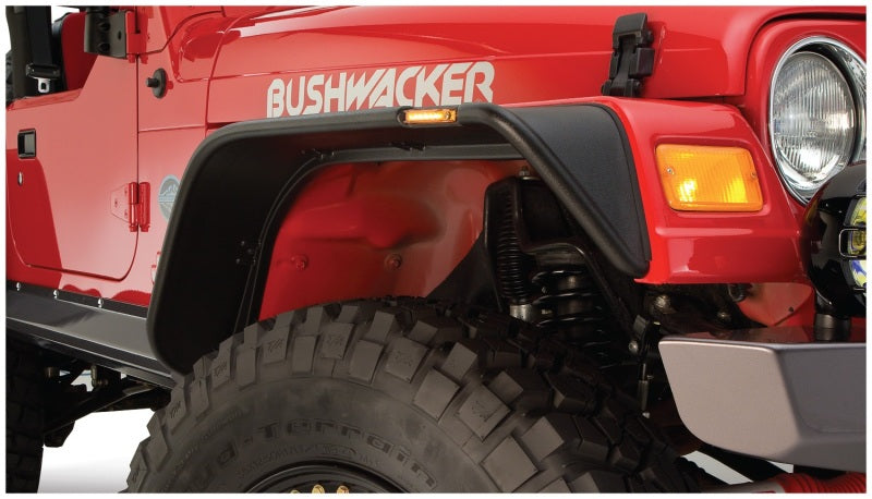 Bushwacker Black Fits Jeep Flat Style Fender Flare For97-06 Fits Jeep Wrangler Tj 10920-07