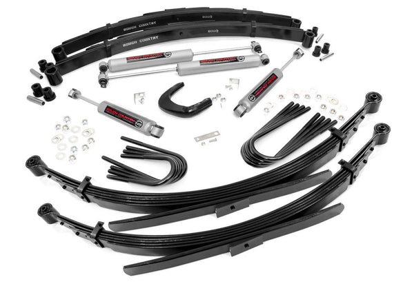 Rough Country 4 Inch Lift Kit 52 Inch Rr Springs Fits Chevy/GMC C20/K20 C25/K25 Truck (77-87) 25030