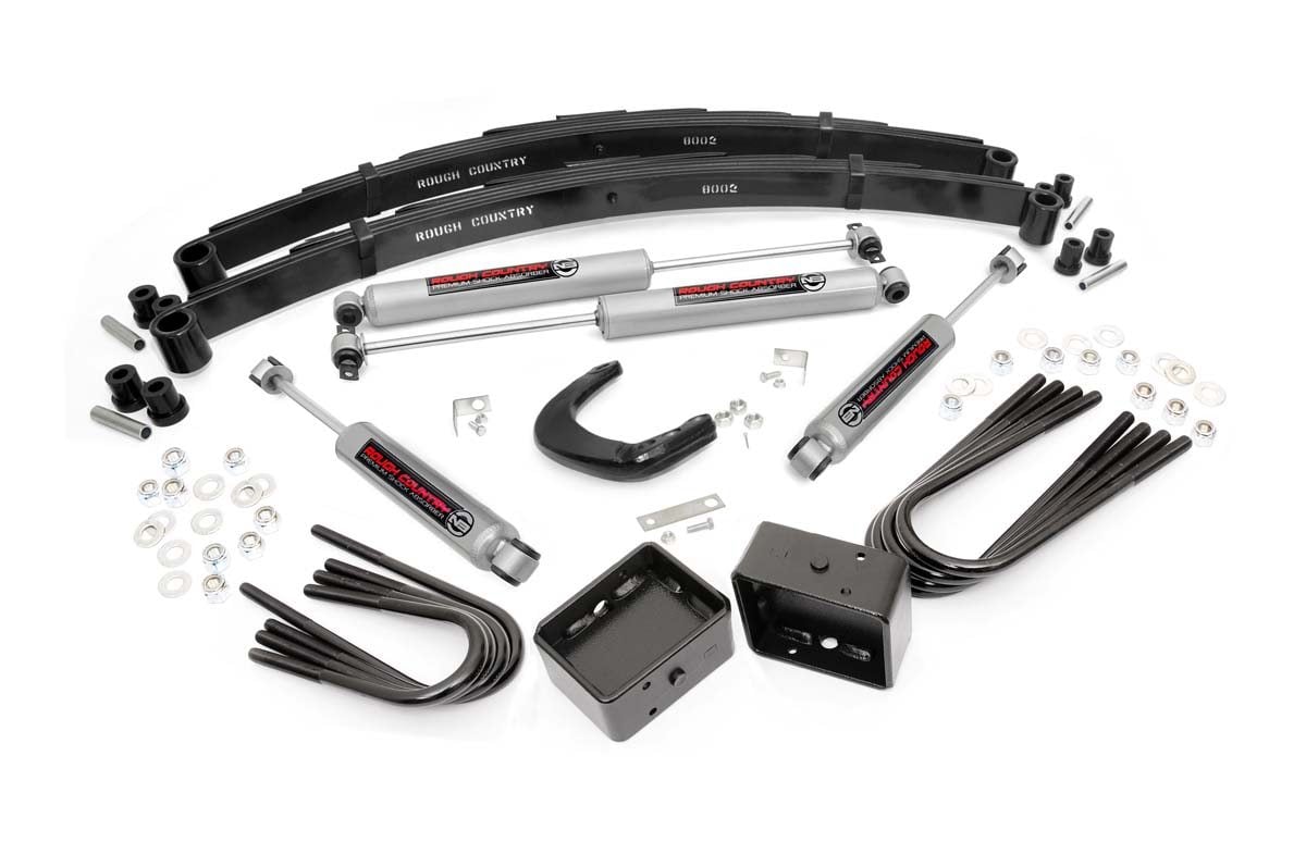 Rough Country 4 Inch Lift Kit Rr Blocks Fits GMC C15/K15 Truck/Half-Ton Suburban (73-76) 11530
