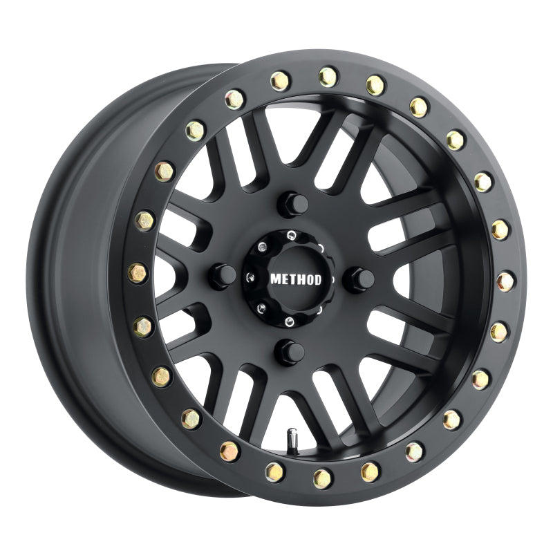 Method MR406 UTV Beadlock 15x8 / 4+4/-2mm Offset / 4x156 / 132mm CB Matte Black Wheel MR40658046544B