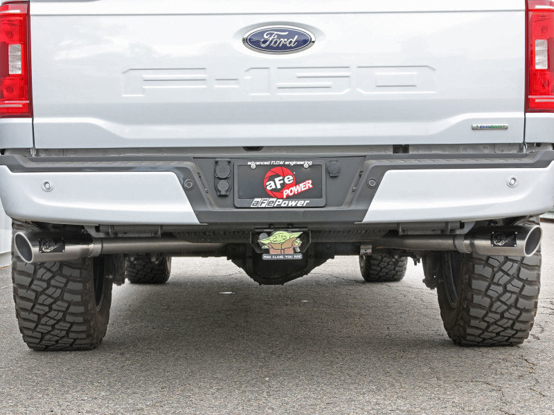 aFe Vulcan 3in 304 SS Cat-Back Exhaust 2021 Ford F-150 V6 2.7L/3.5L (tt)/V8 5.0L w/ Polished Tips 49-33126-P