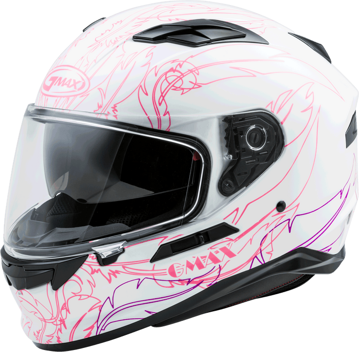 Gmax Ff-98 Full-Face Willow Helmet White/Pink Md G1981015