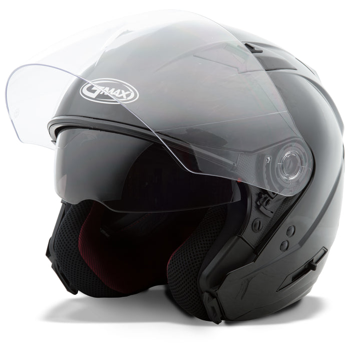 Gmax Of-77 Open-Face Helmet Black Md G3770025