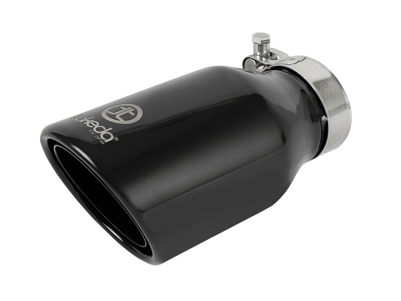 aFe Takeda 304 Stainless Steel Clamp-On Exhaust Tip 2.5in.Inlet / 4in Outlet Black 49T25404-B08