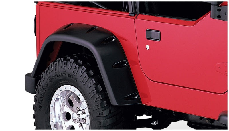 Bushwacker 97-06 compatible with Jeep TJ Max Pocket Style Flares 4pc Black 10908-07