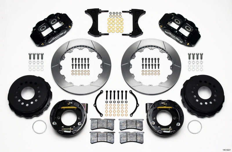 Wilwood Narrow Superlite 4R Rear P-Brk Kit 12.88in 2005-2014 Mustang 140-9221