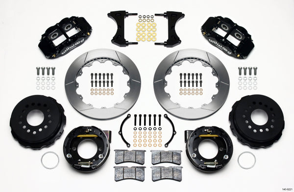 Wilwood Narrow Superlite 4R Rear P-Brk Kit 12.88in 2005-2014 Mustang 140-9221