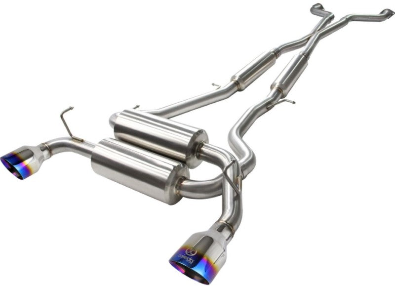 aFe Takeda 2-1/2in 304SS Cat-Back Exhaust Compatible with Infiniti G37 08-13/Q60 14-15 V6-3.7 w/ Blue Flame Tips 49-36103-L