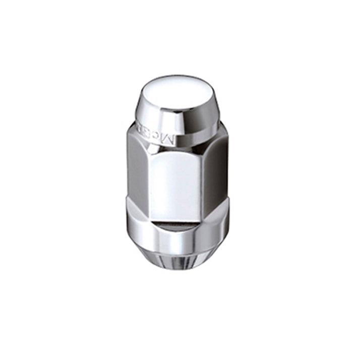 McGard Hex Lug Nut (Cone Seat Bulge Style) M14X1.5 / 22mm Hex / 1.945in. Length (4-Pack) Chrome 64033