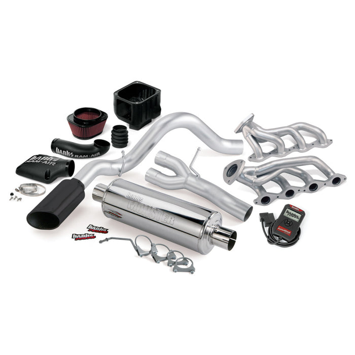 Banks Power 03-06 Chevy 4.8-5.3L EC/CCSB PowerPack System SS Single Exhaust w/ Black Tip 48064-B