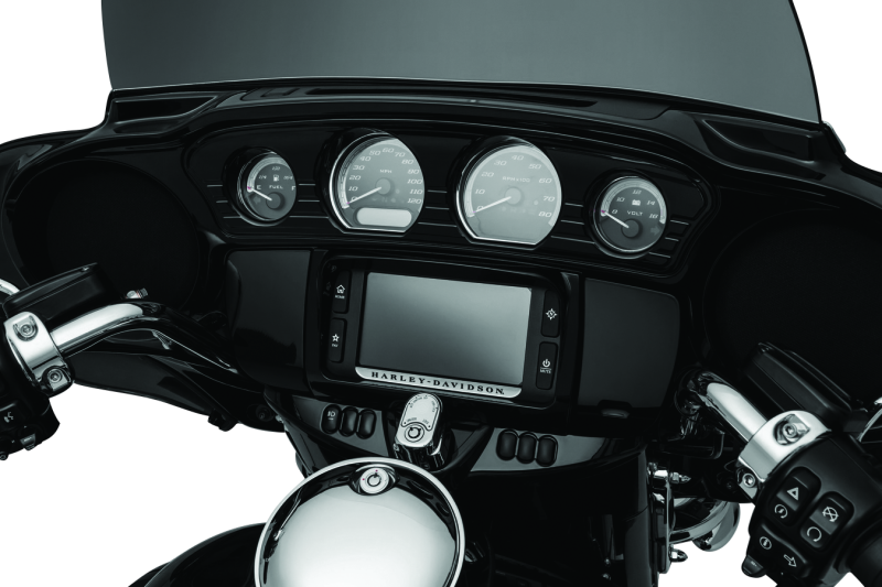 Kuryakyn Motorcycle Accessory: Switch Panel Frame Accent Trim For 2014-19 Harley-Davidson Motorcycles, Gloss Black 7278