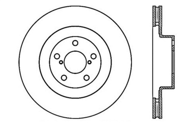 Stoptech Sport Drilled & Slotted Brake Rotor; Front Right 127.47018R