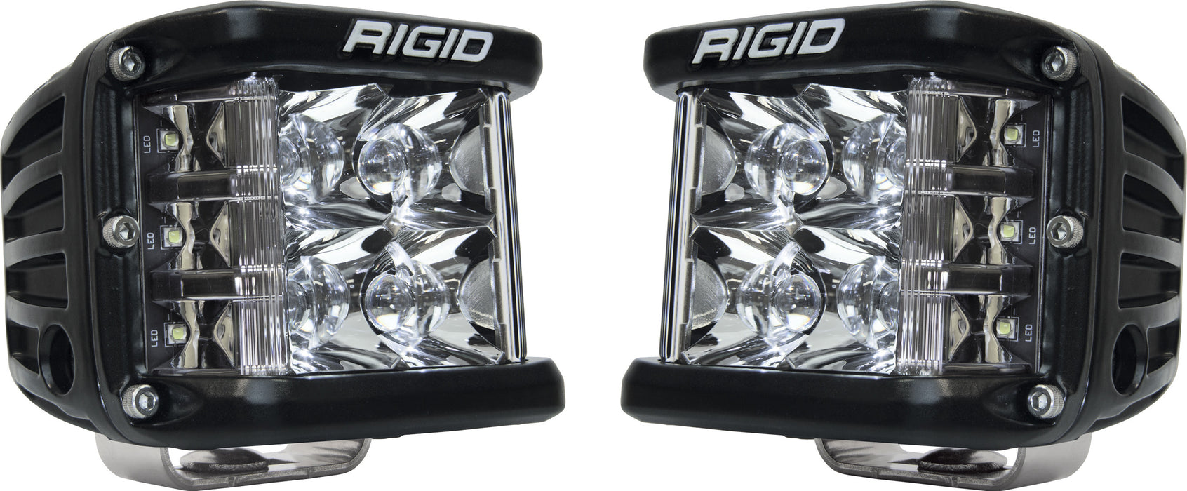 RIGID INDUSTRIES D-SS PRO Side Shooter LED Light (Spot) Pair Black, Mount, Black Housing