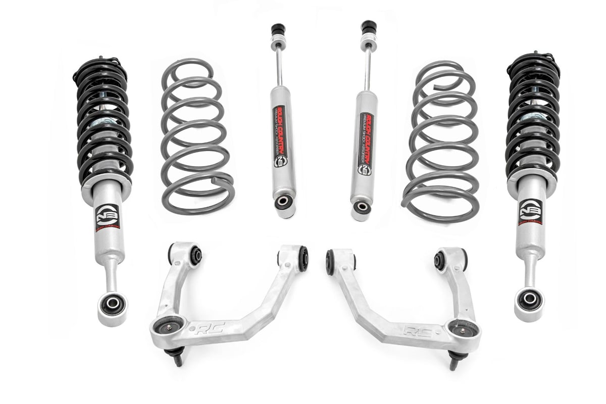 Rough Country 3 Inch Lift Kit Upper Control Arms RR Coils N3 Struts Fits toyota4Runner (10-23) 76632