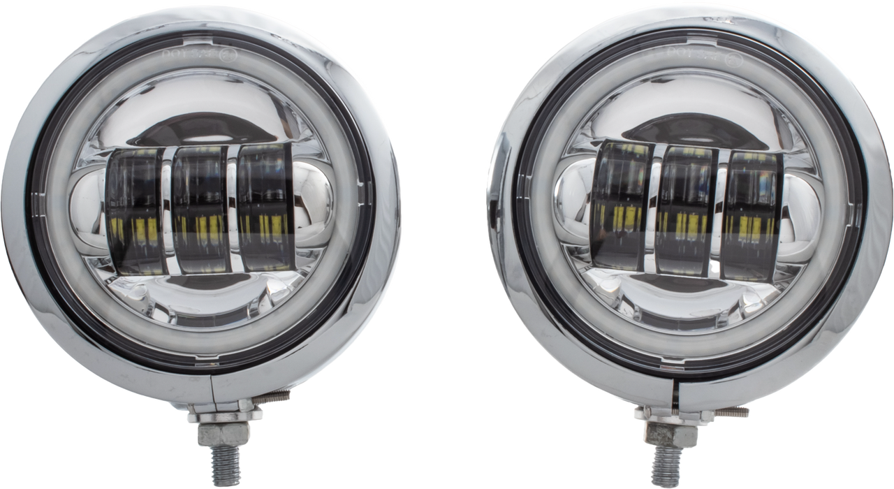 Letric Lighting Co. LLC-PL-FHCC 4.5in. Passing Lamp Assembly - Chrome LED Full-HALO with Chrome Shell