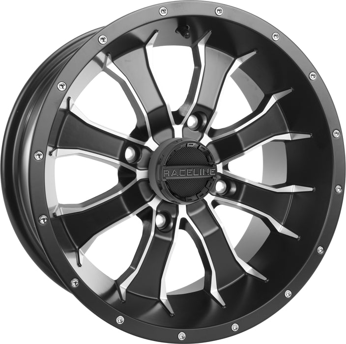 Raceline Mamba Black Wheel with Machined Face Finish (14x7"/4x156mm)