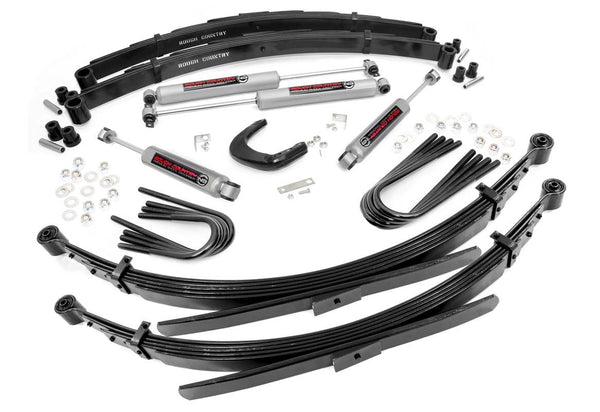 Rough Country 4 Inch Lift Kit 56 Inch Rr Springs Fits Chevy/GMC 3/4-Ton Suburban (88-91) 255-88-9230