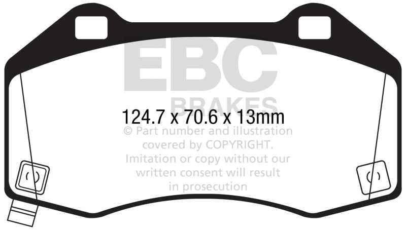 EBC 2017+ Fiat 124 Spider 1.4L Turbo Abarth Redstuff Front Brake Pads DP32286C