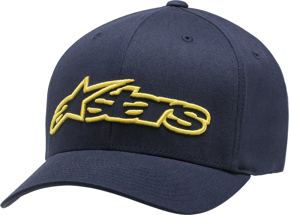 Alpinestars Blaze Flexfit Hat Navy/Yellow Lg/Xl 1039-81005-7050-LG/X