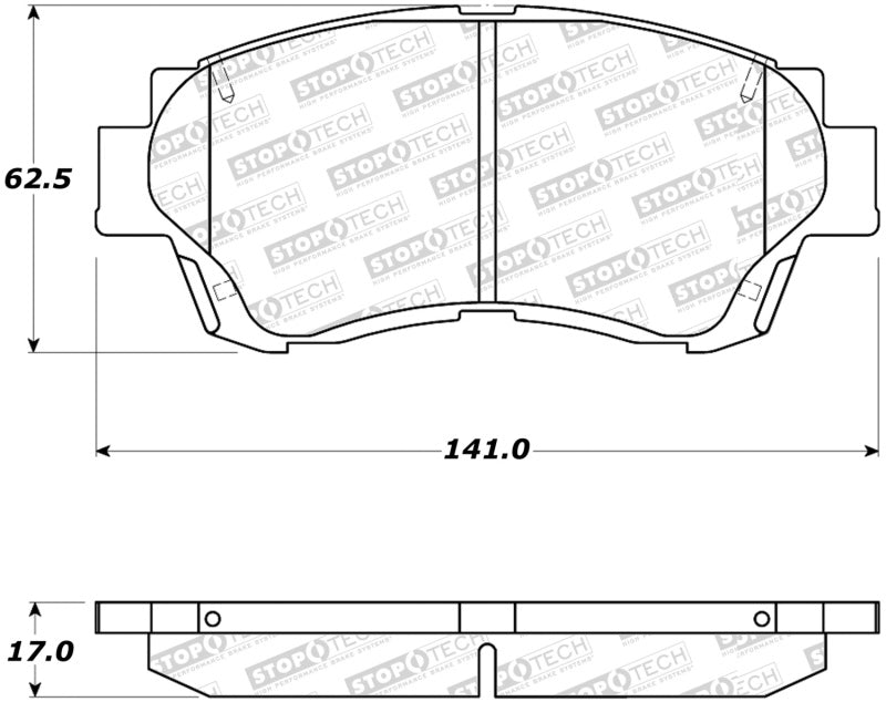 StopTech Sport Brake Pads w/Shims and Hardware Front 309.04761