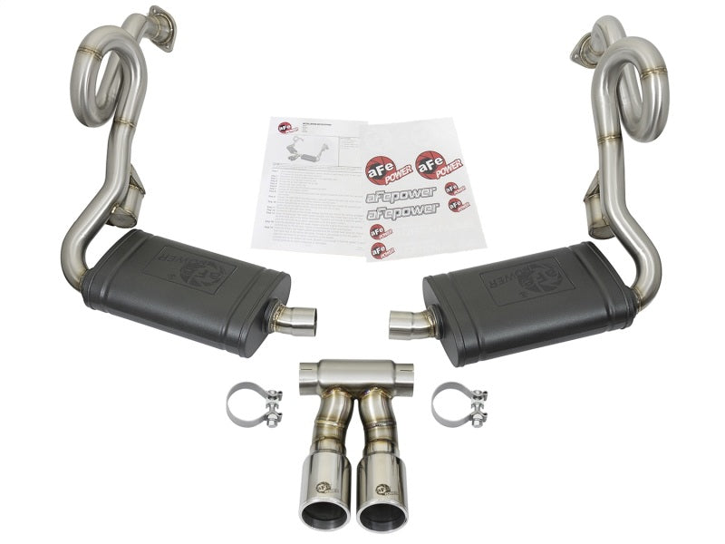 aFe MACHForce-Xp 2in 304 SS Cat-Back Exhaust w/Polished Tips 13-16 Porsche Boxster/Cayman 2.7L/3.4L 49-36415-P