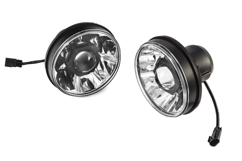 KC HiLiTES 07-18 compatible with Jeep JK (Not for Rubicon/Sahara) 7in. Gravity LED Pro DOT Headlight (Pair Pack Sys) 42341