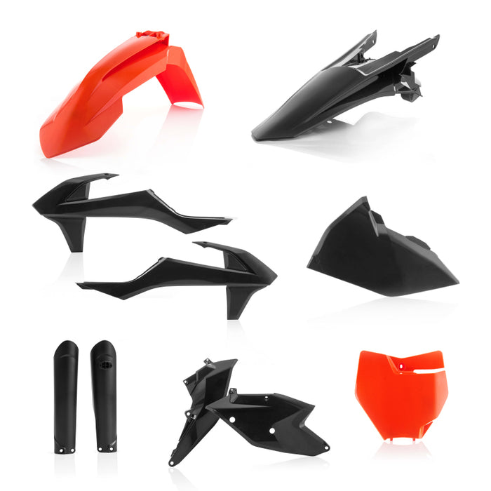 Acerbis Full Plastic Kit, Orange/Black Fits Multi Fits KTM Models 2421065225