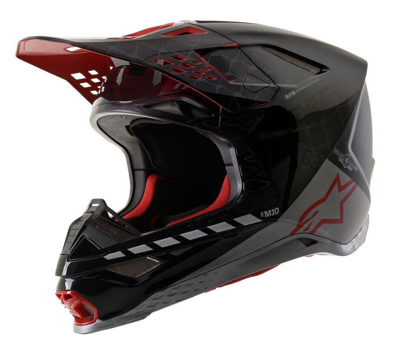 Alpinestars 8302420-1999-L Unisex-Adult S-M10 San Diego 2020 Le Helmet Black/Silver/Red Lg (Multi, one_size)