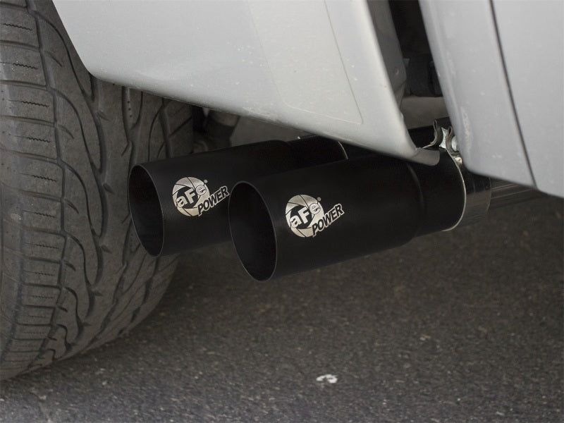 aFe Rebel Series CB 3in Middle Side Exit SS Exht w/ Black Tips 09-16 Chevy Silverado/GMC Sierra 1500 49-44062-B