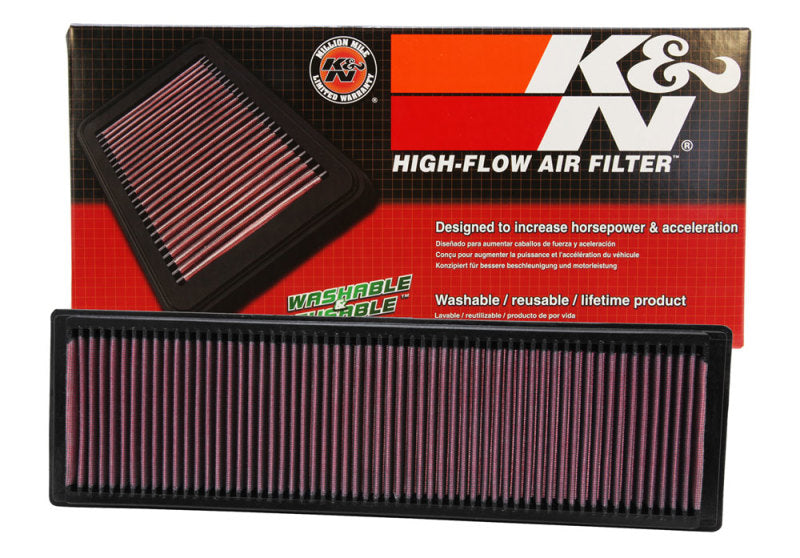 K&N 33-2331 Air Panel Filter for VOLKSWAGEN JETTA 2005-2010, RABBIT 2007-2009 2.5L L5